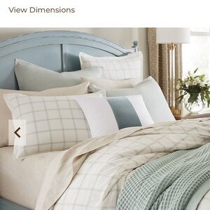 (3) Ballard designs Mimi windowpane euro shams in spa.